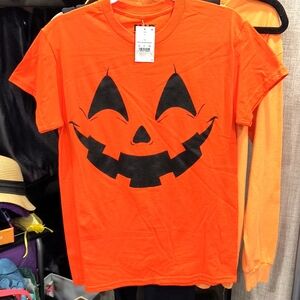 Mad Engine Small Mens Orange Jack-O-Lantern T-Shirt, NWT